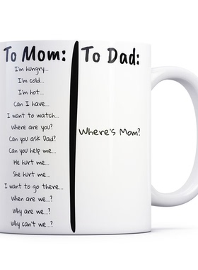 MOM陶瓷咖啡马克杯子Mum茶水杯mummy母亲节gift生日礼物funny美式