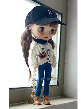 Blythe小布中布ob11ob22破洞牛仔裤bjd6分azone丽佳休闲裤