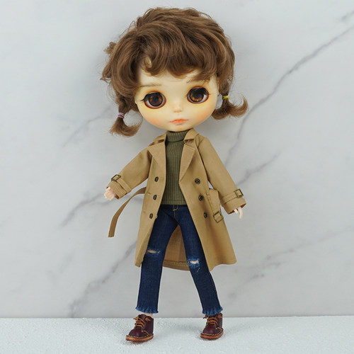 长款风衣甘蔗体Blythe小布大衣