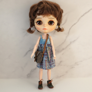 Blythe小布娃衣ob2422bjd6分休闲背带裙