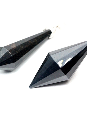 天然蓝虎灵摆吊坠原色虎眼石挂坠