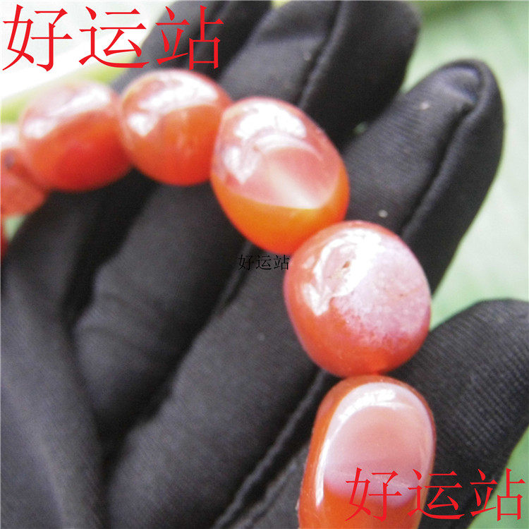 남성과 여성을 위한 양산 남부 붉은 마노 스타일 팔찌 맞춤형 팔찌 복고풍 얼음 부동 손 보석 보석과 옥 펜던트 행운을 빌어요