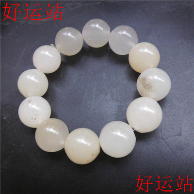 新款促销云南龙陵黄龙玉圆珠男士手链玉石手串黄蜡石玉佩手珠18mm