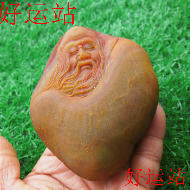 定制新款促销黄龙玉原石籽料仙翁手把件手工收藏精品黄蜡石玉摆件