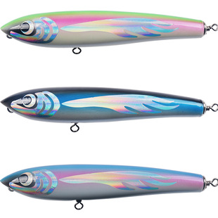 木制铅笔饵120克深海铁板牛港GT路亚饵出口日本木质波扒poper假饵