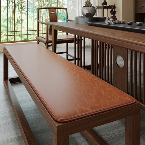 皮革加厚坐垫实木长凳垫长条凳红木长凳海绵厚垫长板凳换鞋凳