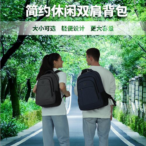 奥王商务休闲双肩包中大学生书包男电脑包轻便短途旅行轻便背包