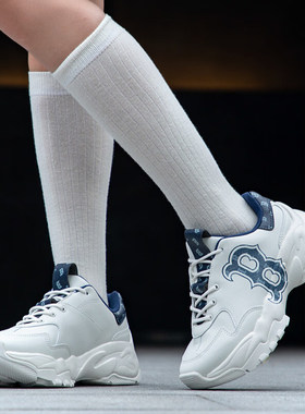 MLB运动鞋男女同款时尚复古老花低帮厚底跑步舒适休闲鞋3ASHBDM4N