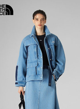 TheNorthFace北面UE设计师款女士秋款牛仔拼接户外休闲外套8E6V