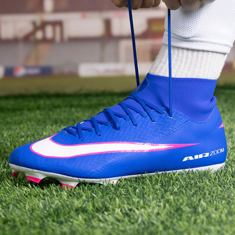 NIKE耐克刺客系列高帮MG足球鞋春季缓震钉鞋SUPERFLY 10 FQ1456