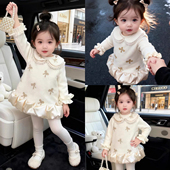 高端女童小香风背心裙冬2025新款 小童公主裙周岁礼服女宝宝生日