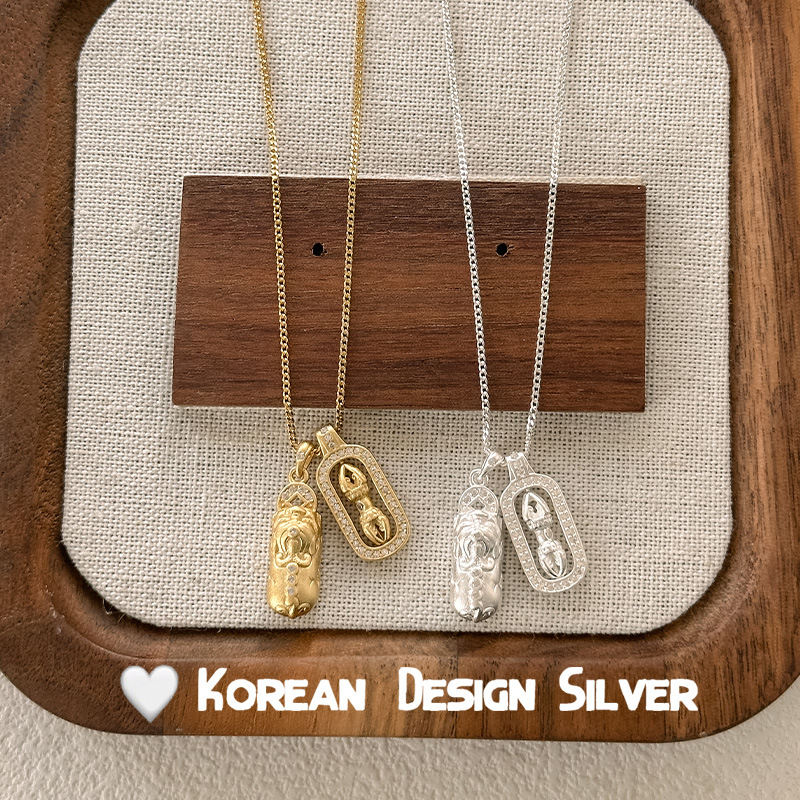 s925纯银金刚杵貔貅项链