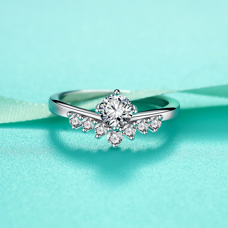 S925纯银皇冠公主女戒百