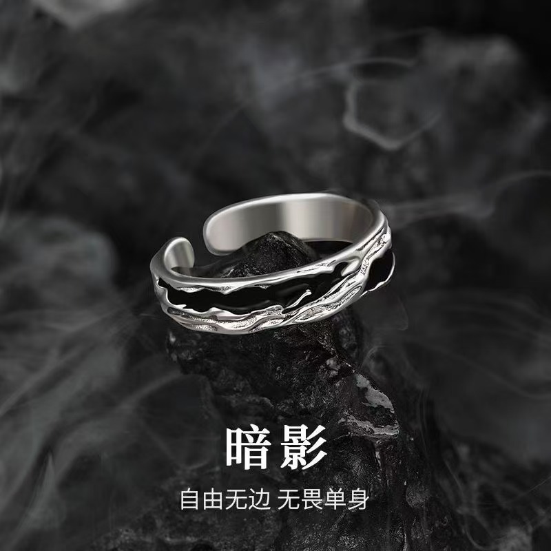 925纯银戒指男款高级感小