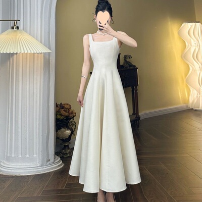 ChicSquareNeckSleevelessFormal