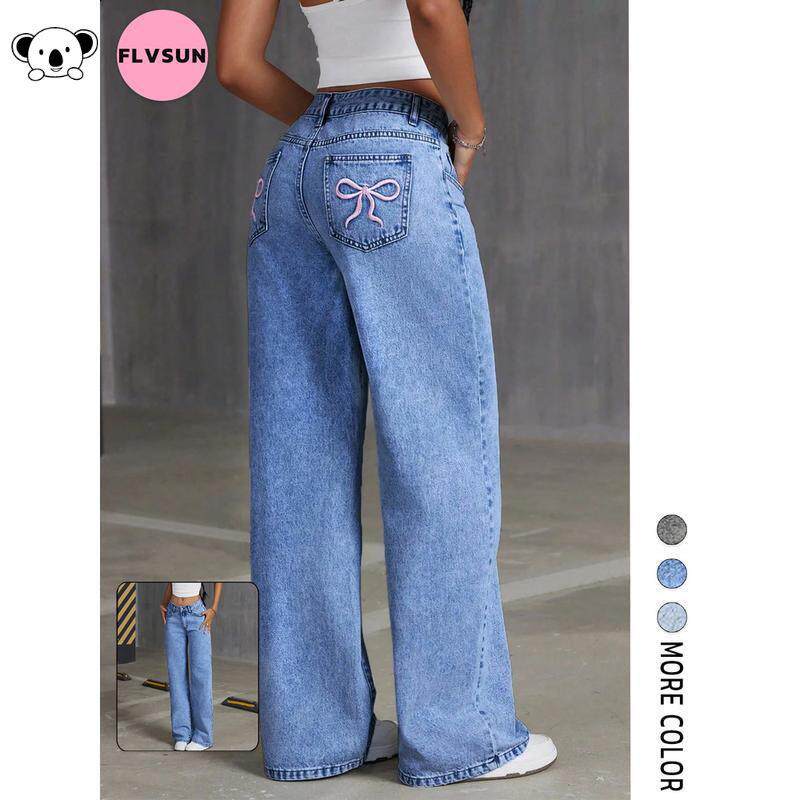 V 14368 Women's Spring Jeans Cute Autumn Casual可爱牛仔裤