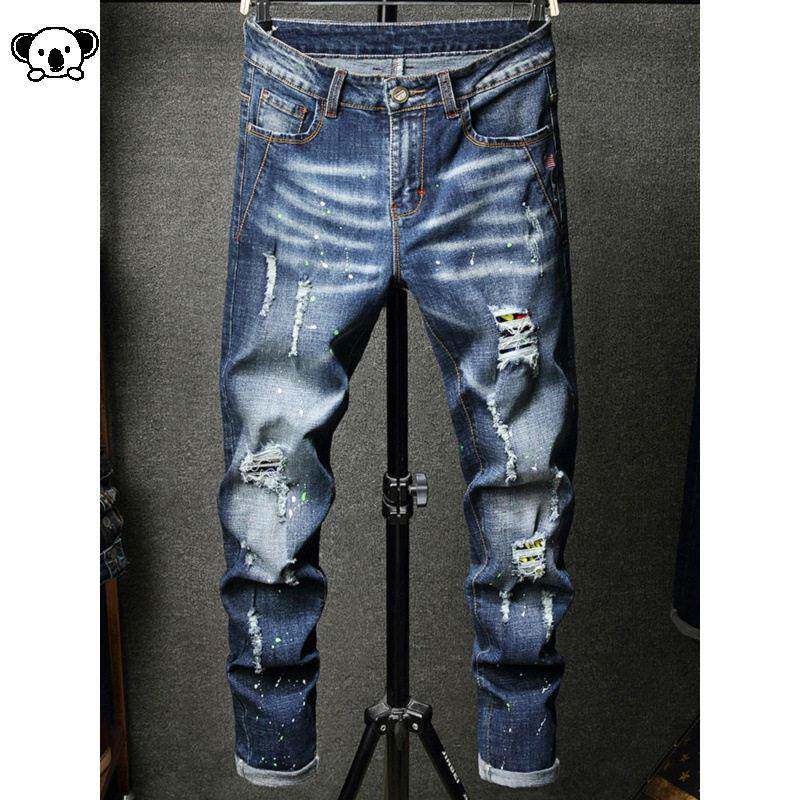 J 52003 Men Casual Jeans Hip Hop Street Punk嘻哈牛仔裤