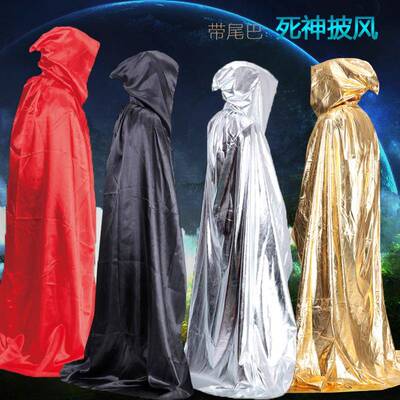 Grim Reaper Black Wizard Robe, Adult Halloween Costume