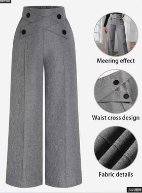 Women's Drawstring Adjustable Button Pocket Pleated Short