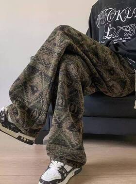TikTok Shop Store Men's Clothing Ethnic Style Jacquard Pants