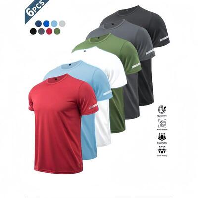 10-piece set of summer men's sports T-shirts breathable and