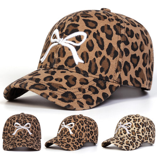 NewUnisexLeopardPrintBowHat