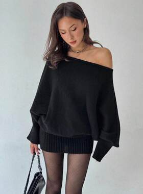 C 20361 Off-shoulder Knit Jumper Fashion时尚毛衣