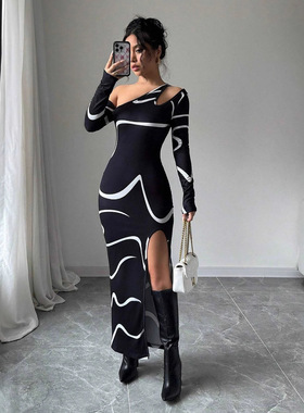 Women'sGraffitiPrintAsymmetric