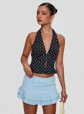 Women'sPolkaDotPrintOpenFront