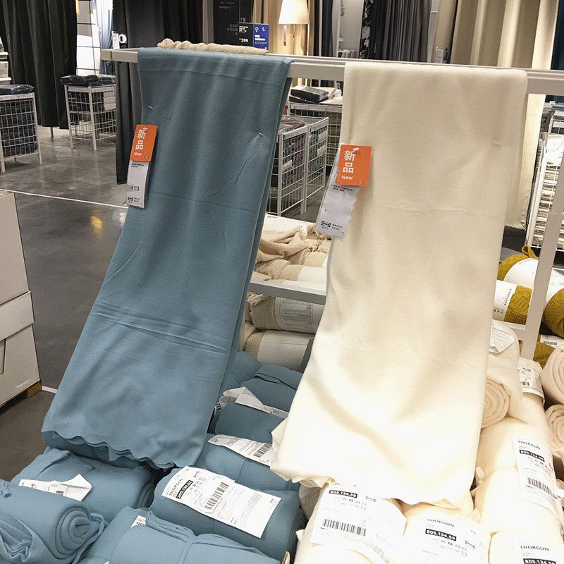 IKEA/宜家 托尔古恩办公室午休闲毯子空调毯沙发搭配简约抓绒毯子