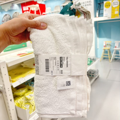 IKEA宜家 克力马 儿童小方巾10件擦手巾手帕毛巾抹布纯棉30x30cm