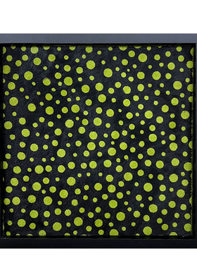 马毛托盘绿色豹点玄关收纳桌面托盘摆件装饰首饰盘木复古风欧式