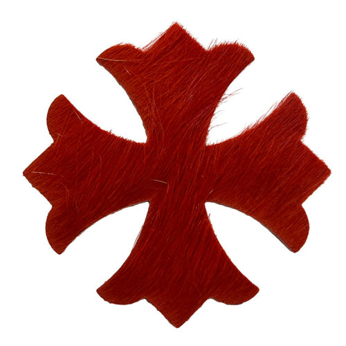 7.5*7.5cm雪花马毛牛毛补丁贴十字架皮标大小号皮标（36-43号）