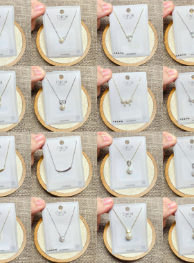 古丽古丽银饰通体S925纯银珍珠时尚锁骨项链女百搭气质优雅潮