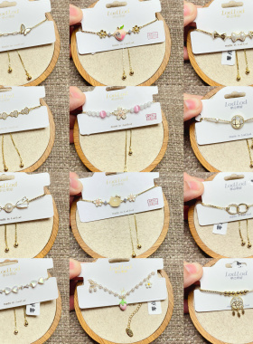 零点零度饰品珍珠小花蝴蝶结时尚手链女百搭气质优雅甜美潮