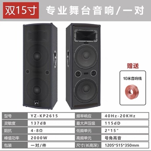专业双15寸大型舞台音响音箱设备家用ktv唱歌落地音箱