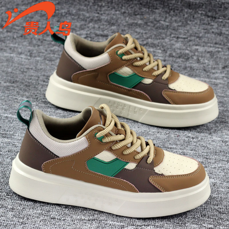贵人鸟高颜值男鞋软底防水休闲鞋春夏板鞋新款潮流复古小众潮革面,运动鞋new,板鞋,淘宝优惠券,粉丝福利购,淘宝优惠卷