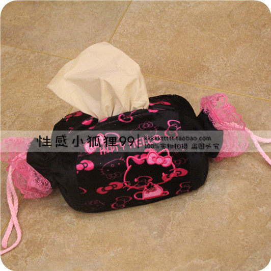 包邮hello kitty超萌糖果纸巾抽 可爱KT猫卡通纸巾套 糖果纸巾抽