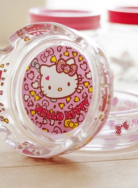 新款hello kitty 哆啦A梦 大嘴猴卡通烟灰缸 玻璃烟缸可爱烟灰缸