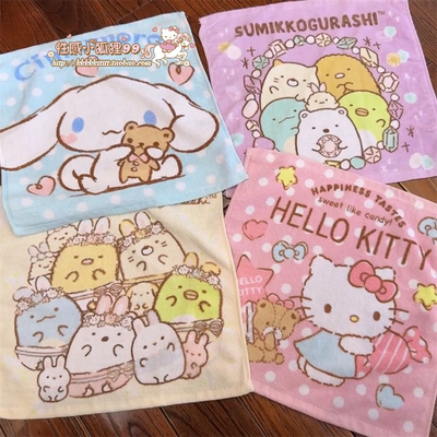 卡通可爱柔软吸水方巾毛巾手帕