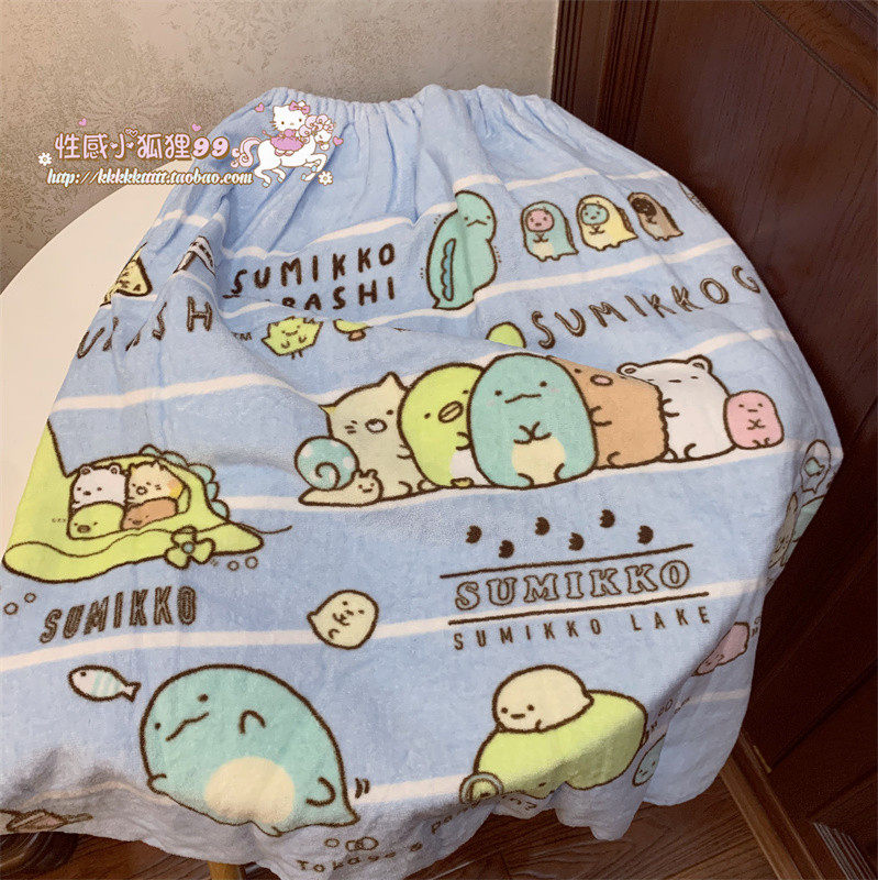角落生物抹胸浴巾家用洗澡可爱