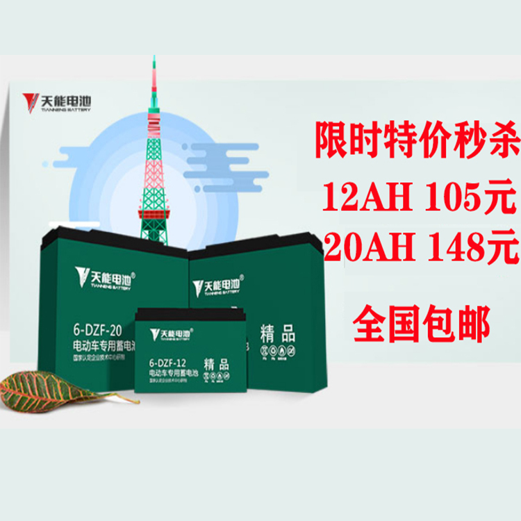 天能电动车电池12V48V60V 12AH20AH32AH 45AH 52AH 58AH三轮 四轮