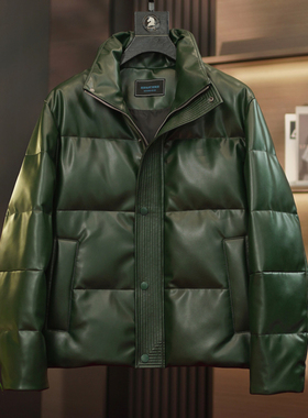 2025新款男士真皮羽绒服冬季加厚保暖外套绵羊皮鹅绒海宁真皮夹克