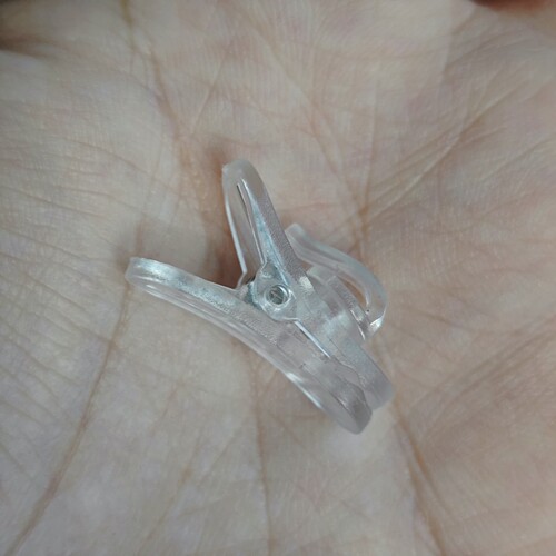 独家透明耳机线夹  2mm线径  可旋转结构 实惠好用 白色 黑色