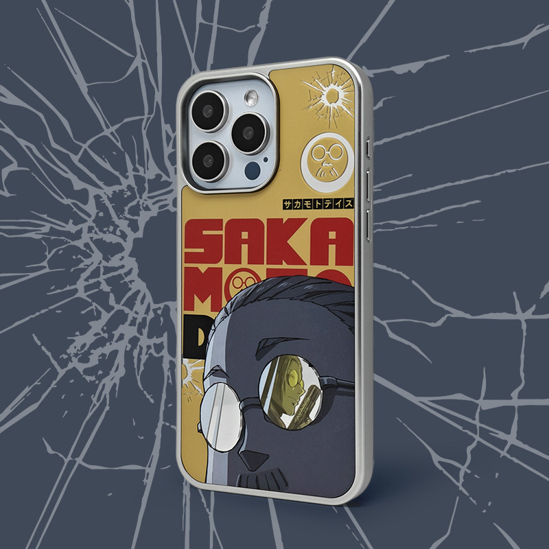 小众卡通适用于iphone16promax手机壳15防摔动漫二次元坂本日常金属银13原创意苹果14手机保护套,3C数码配件,手机保护套/壳,淘宝优惠券,粉丝福利购,淘宝优惠卷