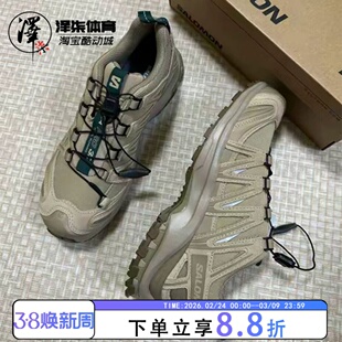 SALOMON萨洛蒙 XA PRO 3D SUEDE 防滑低帮跑步鞋 棕色491279-黑
