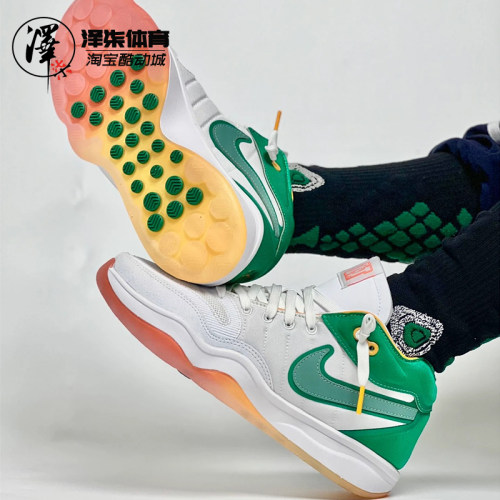 NIKEGTHustle2中帮黑白黄篮球鞋