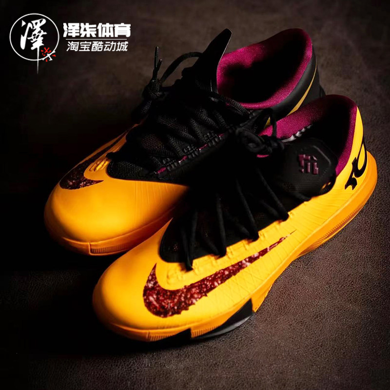 Nike KD 6 All-Star杜兰特6黄黑色花生酱低帮篮球鞋IB6903-800