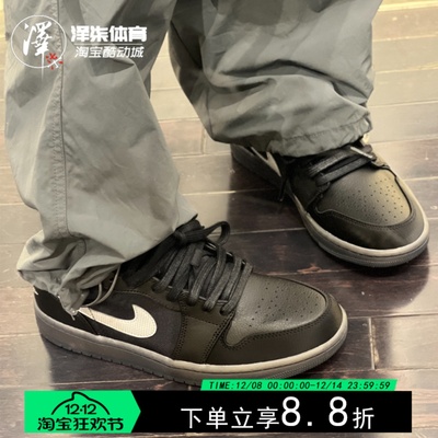 AJ1黑武士男款纯黑低帮休闲板鞋