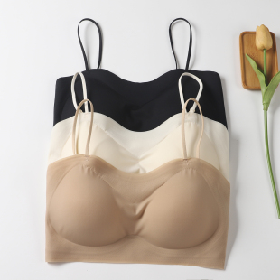 无痕超薄粉底液隐形美背内衣细肩带文胸抹小胸聚拢显大固定杯加厚